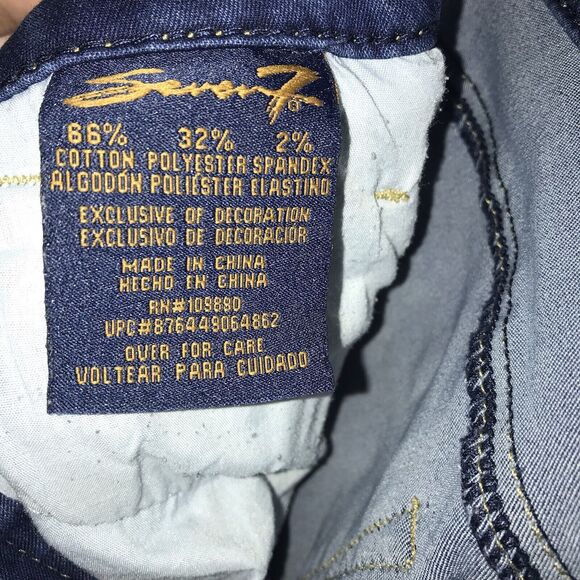 Seven7 Jeans Women's Size 6 High Rise Skinny Medium‎ Blue Wash  7 On Back Pocket - Picture 4 of 12